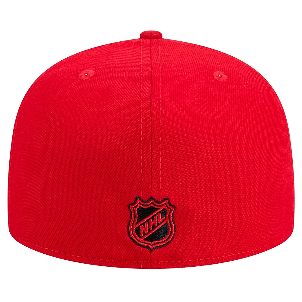 Casquette ajustée Core 59FIFTY pour homme des Hurricanes de la Caroline New Era rouge