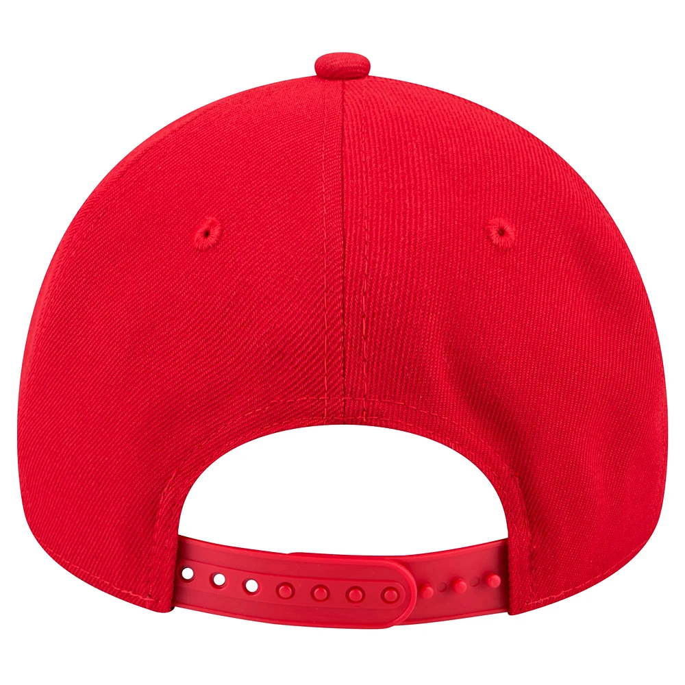 Men's New Era  Red Carolina Hurricanes Core A-Frame 9FORTY Adjustable Hat