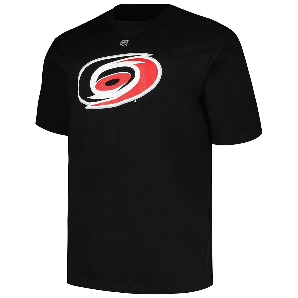 Men's Profile Sebastian Aho Black Carolina Hurricanes Big & Tall Name Number T-Shirt