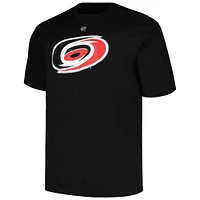 Men's Profile Sebastian Aho Black Carolina Hurricanes Big & Tall Name Number T-Shirt