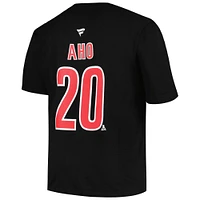 Men's Profile Sebastian Aho Black Carolina Hurricanes Big & Tall Name Number T-Shirt