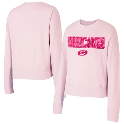 Sweat-shirt rose ton sur pour femme Concepts Sport des Hurricanes de la Caroline