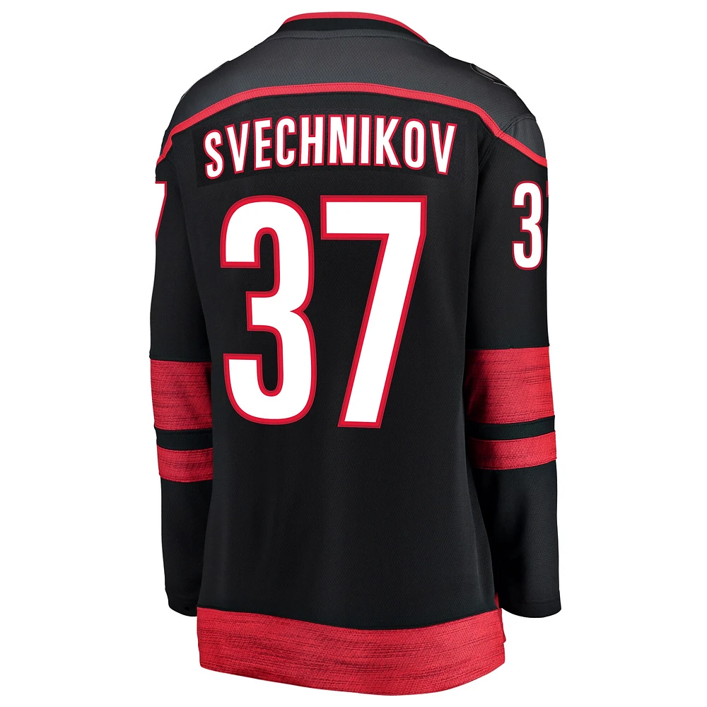 Women's Fanatics Andrei Svechnikov Black Carolina Hurricanes Home Breakaway Player Jersey