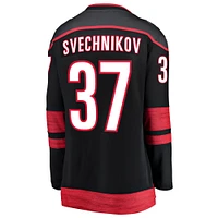 Women's Fanatics Andrei Svechnikov Black Carolina Hurricanes Home Breakaway Player Jersey