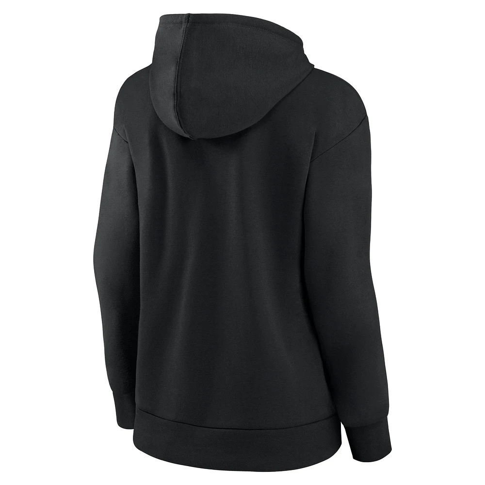 Women's Fanatics  Black Carolina Hurricanes Authentic Pro Core Primary Fleece Pullover Hoodie