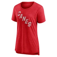 Women's Fanatics Heather Red Carolina Hurricanes Special Edition 2.0 Modern T-Shirt