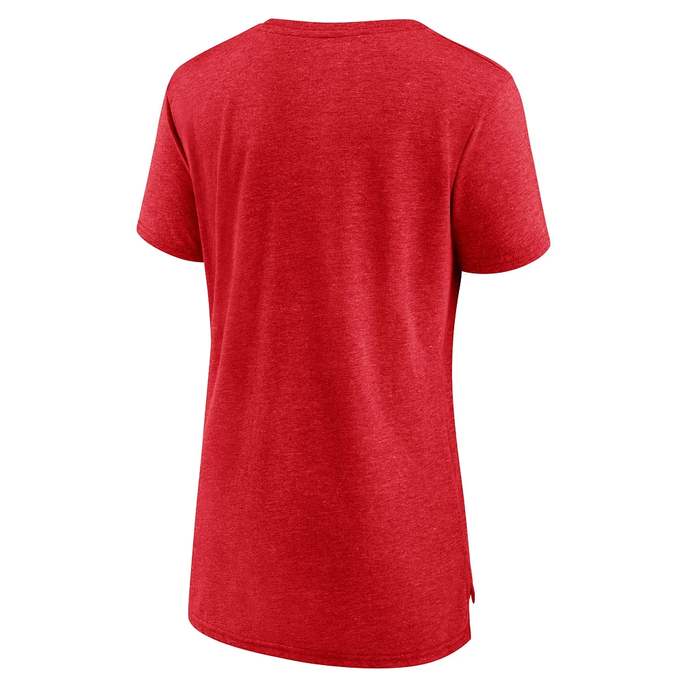 Women's Fanatics Heather Red Carolina Hurricanes Special Edition 2.0 Modern T-Shirt