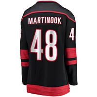 Women's Fanatics Jordan Martinook Black Carolina Hurricanes Home Breakaway Player Jersey