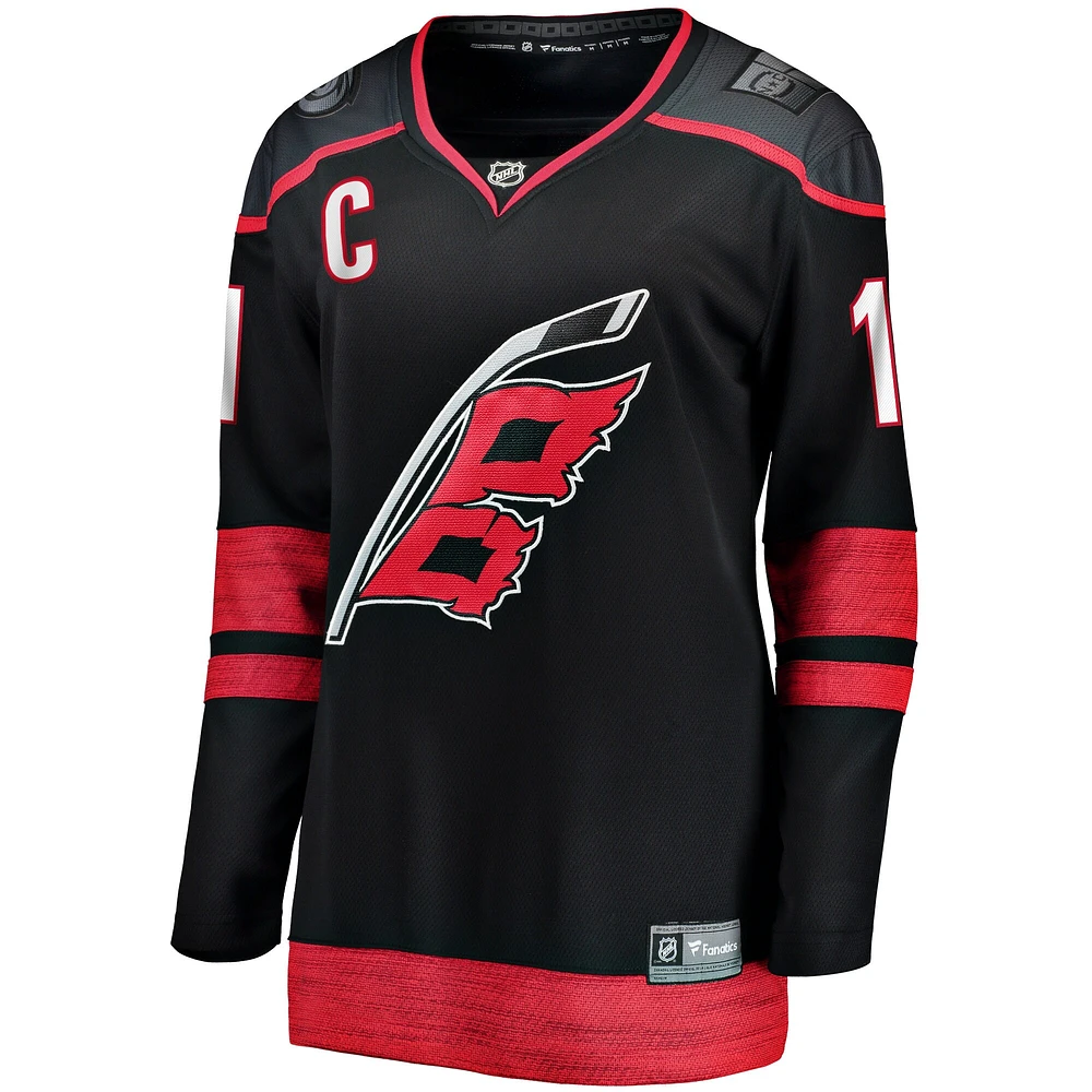 Women's Fanatics Jordan Staal Black Carolina Hurricanes Home Captain Patch Breakaway Player Jersey