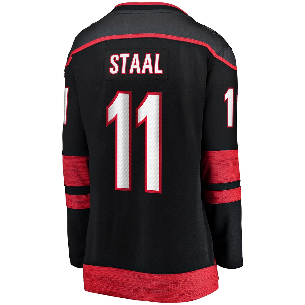 Women's Fanatics Jordan Staal Black Carolina Hurricanes Home Captain Patch Breakaway Player Jersey