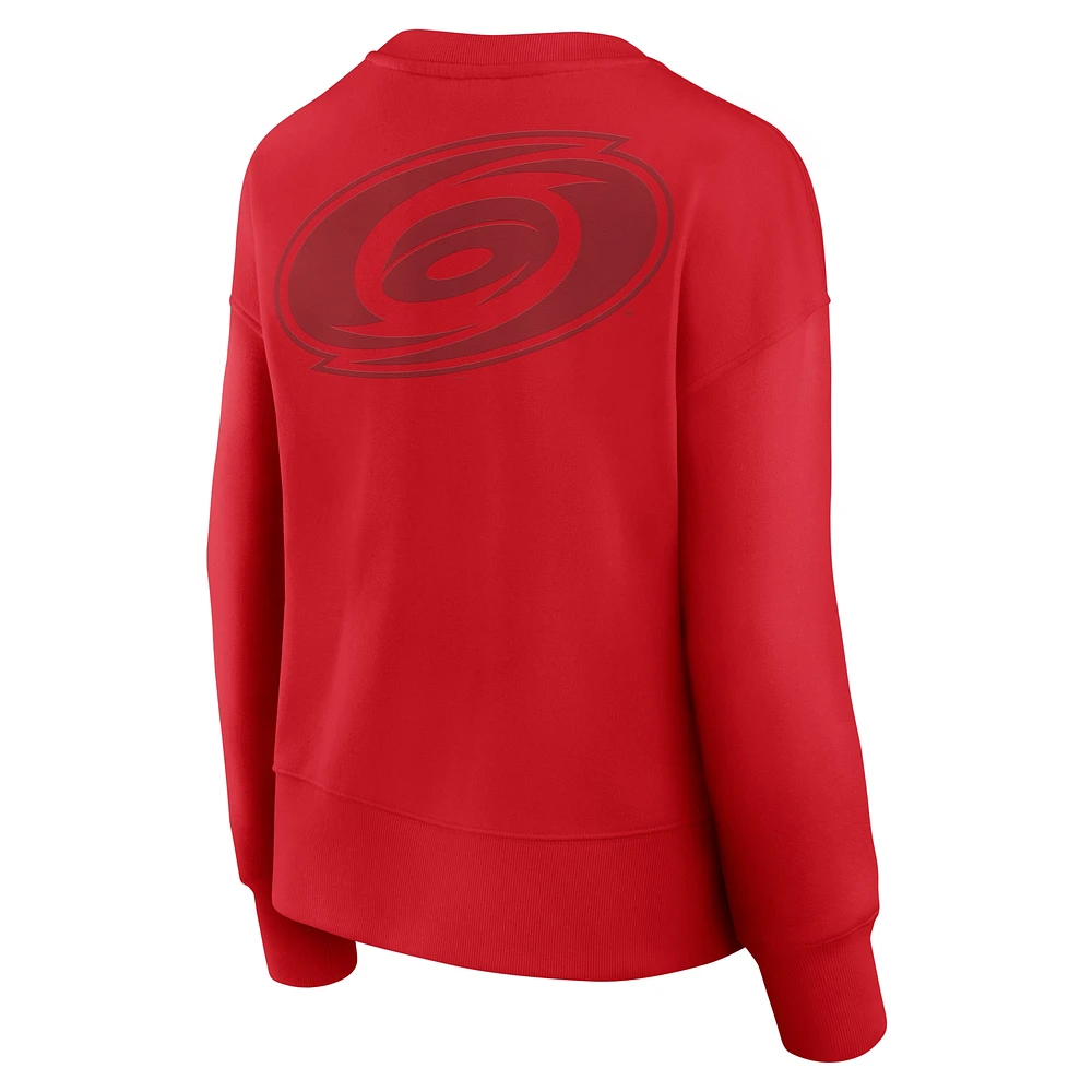 Women's Fanatics  Red Carolina Hurricanes Elements Flow Pullover Sweatshirt
