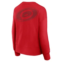 Women's Fanatics  Red Carolina Hurricanes Elements Flow Pullover Sweatshirt
