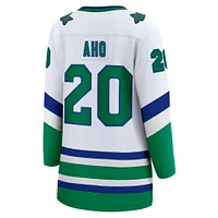Women's Fanatics Sebastian Aho White Carolina Hurricanes Whalers Premier Breakaway Jersey