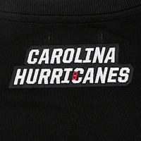 Women's Pro Standard  Black Carolina Hurricanes Area Code Cropped Pullover Sweatshirt