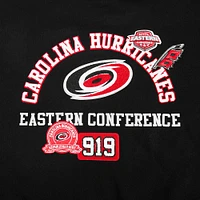Women's Pro Standard  Black Carolina Hurricanes Area Code Cropped Pullover Sweatshirt