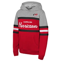 Youth Mitchell & Ness Red Carolina Hurricanes Head Coach Pullover Hoodie