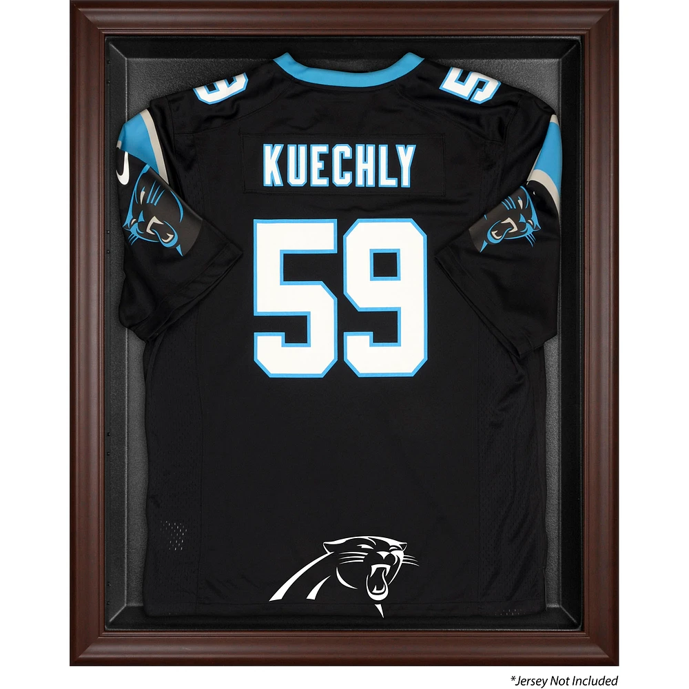 Carolina Panthers Brown Framed Logo Jersey Display Case