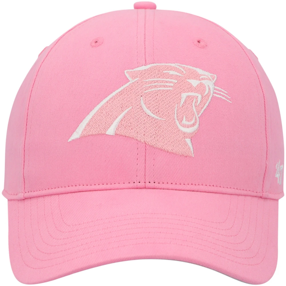 Girls Youth '47 Pink Carolina Panthers Rose MVP Adjustable Hat