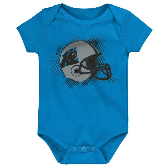 Ensemble de 3 bodys Game On des Panthers la Caroline noir/bleu/gris chiné pour bébé