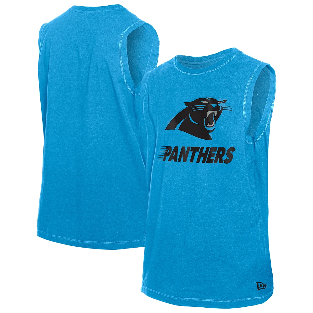 Men's New Era  Blue Carolina Panthers Leisure Collection Tank Top