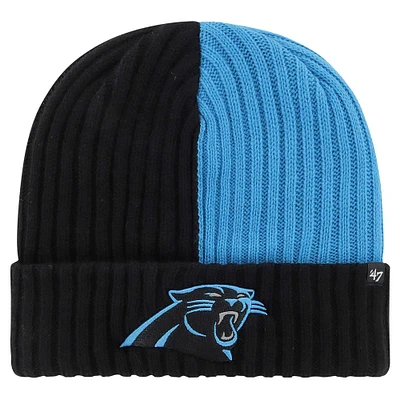 Men's '47 Black Carolina Panthers Fracture Cuffed Knit Hat