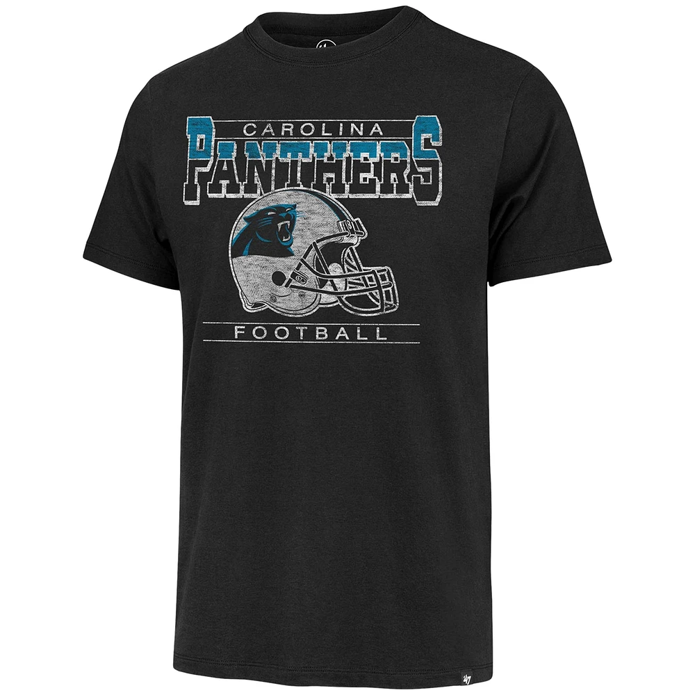 Men's '47 Black Carolina Panthers Gridiron Classics Time Lock Franklin T-Shirt