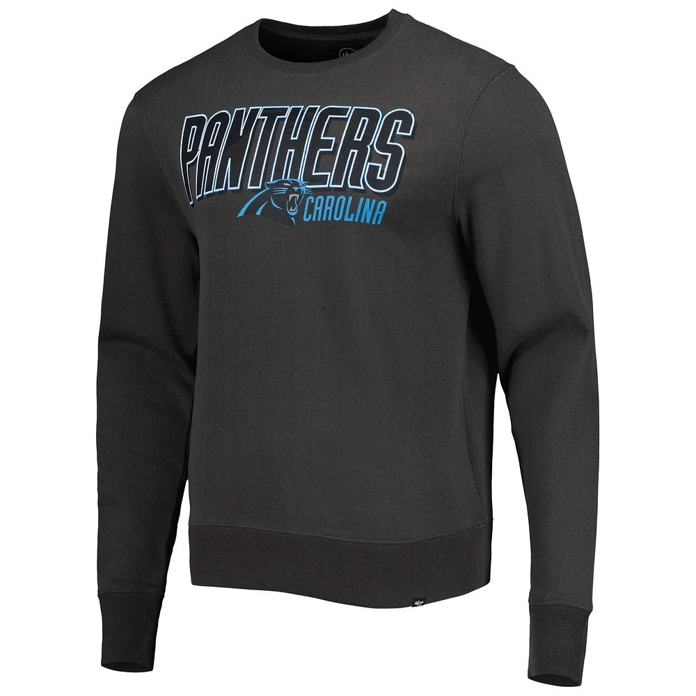 Sweat-shirt à enfiler pour hommes '47 Charcoal Carolina Panthers Locked Headline