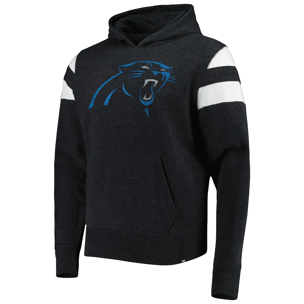 Chandail à capuche Premier Nico des Carolina Panthers '47 noir chiné pour hommes