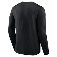 T-shirt à manches longues pour homme, collection Hometown Sweep, motif Carolina Panthers noir