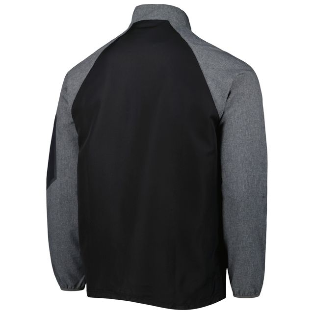 Dunbrooke Black Carolina Panthers Hurricane Raglan Veste coupe-vent entièrement zippée pour homme
