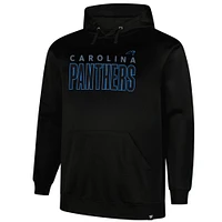 Men's Fanatics  Black Carolina Panthers Big & Tall Fleece Pullover Hoodie