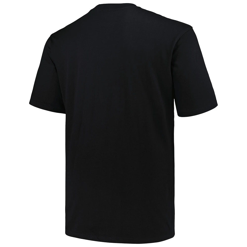 Men's Fanatics Black Carolina Panthers Big & Tall Pop T-Shirt