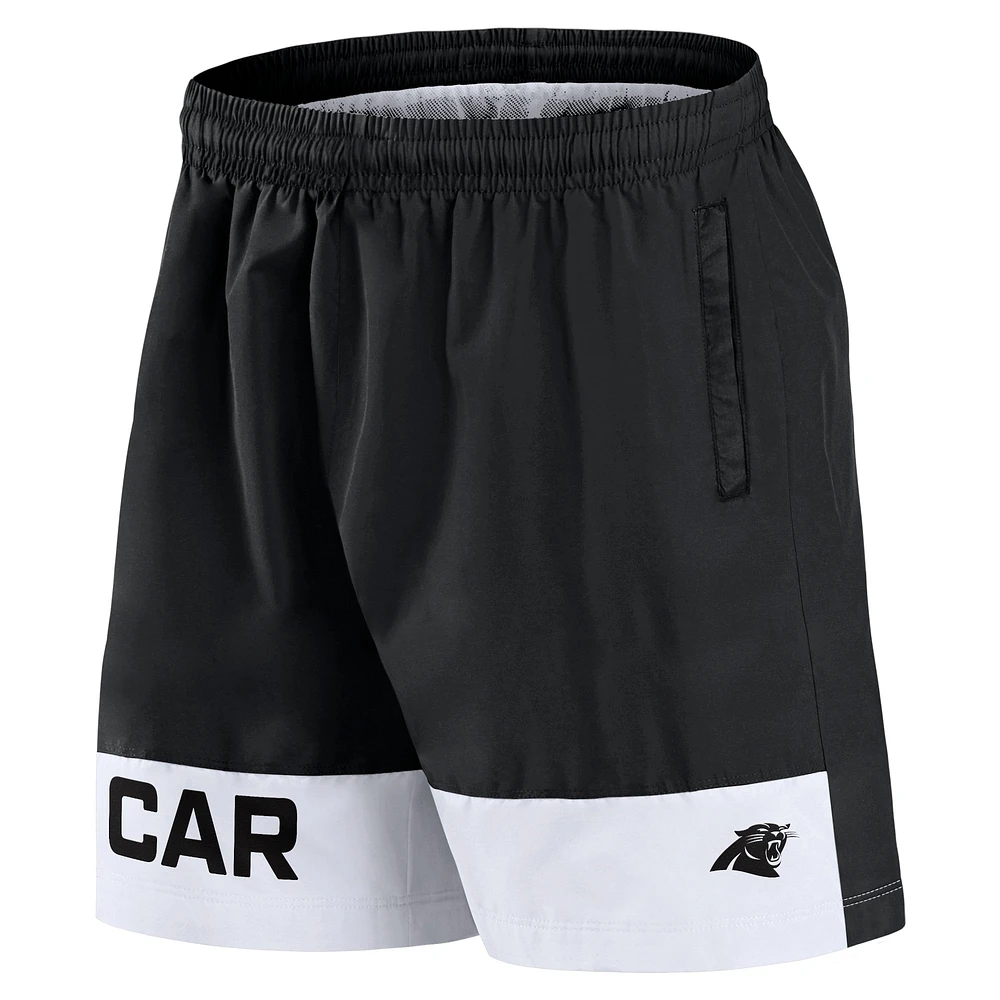 Men's Fanatics Black Carolina Panthers Elements Shorts