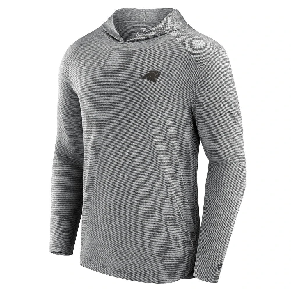 Men's Fanatics Black Carolina Panthers Front Office Tech Lightweight Hoodie T-Shirt