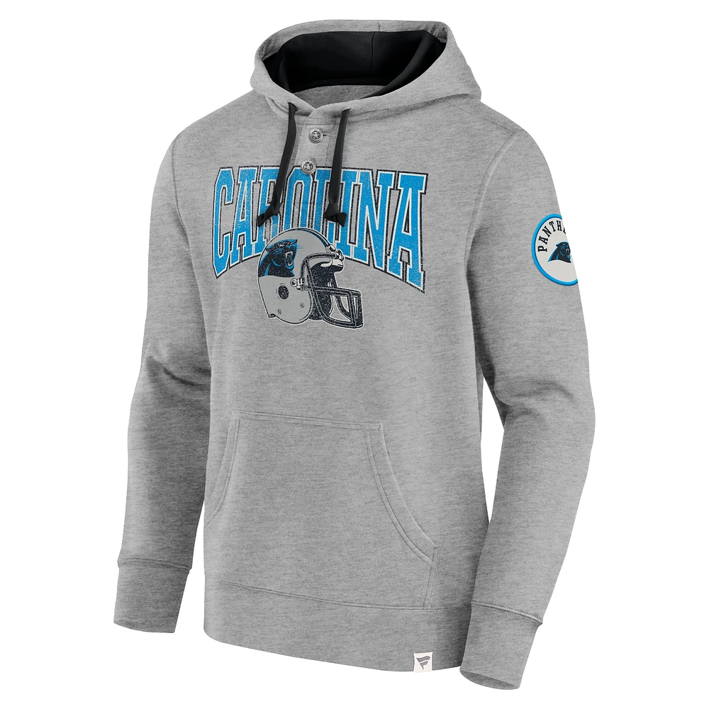 Men's Fanatics  Black Carolina Panthers Label Maker Pullover Hoodie
