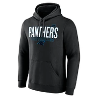 Men's Fanatics Black Carolina Panthers Pylon Outline Pullover Hoodie