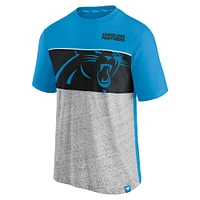 Men's Fanatics Blue Carolina Panthers Colorblock T-Shirt