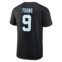Men's Fanatics Bryce Young Black Carolina Panthers  Icon Name & Number T-Shirt