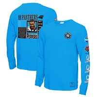 T-shirt à manches longues pour hommes Mitchell & Ness Julius Peppers Blue Carolina Panthers Pro Bowl