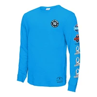 T-shirt à manches longues pour hommes Mitchell & Ness Julius Peppers Blue Carolina Panthers Pro Bowl