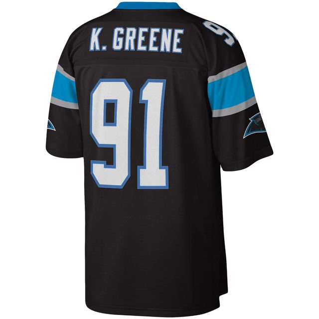 Maillot de réplique joueur retraité Mitchell & Ness Kevin Greene Black Carolina Panthers Big Tall 1996 pour hommes