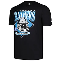Men's New Era  Black Carolina Panthers Big & Tall Helmet T-Shirt