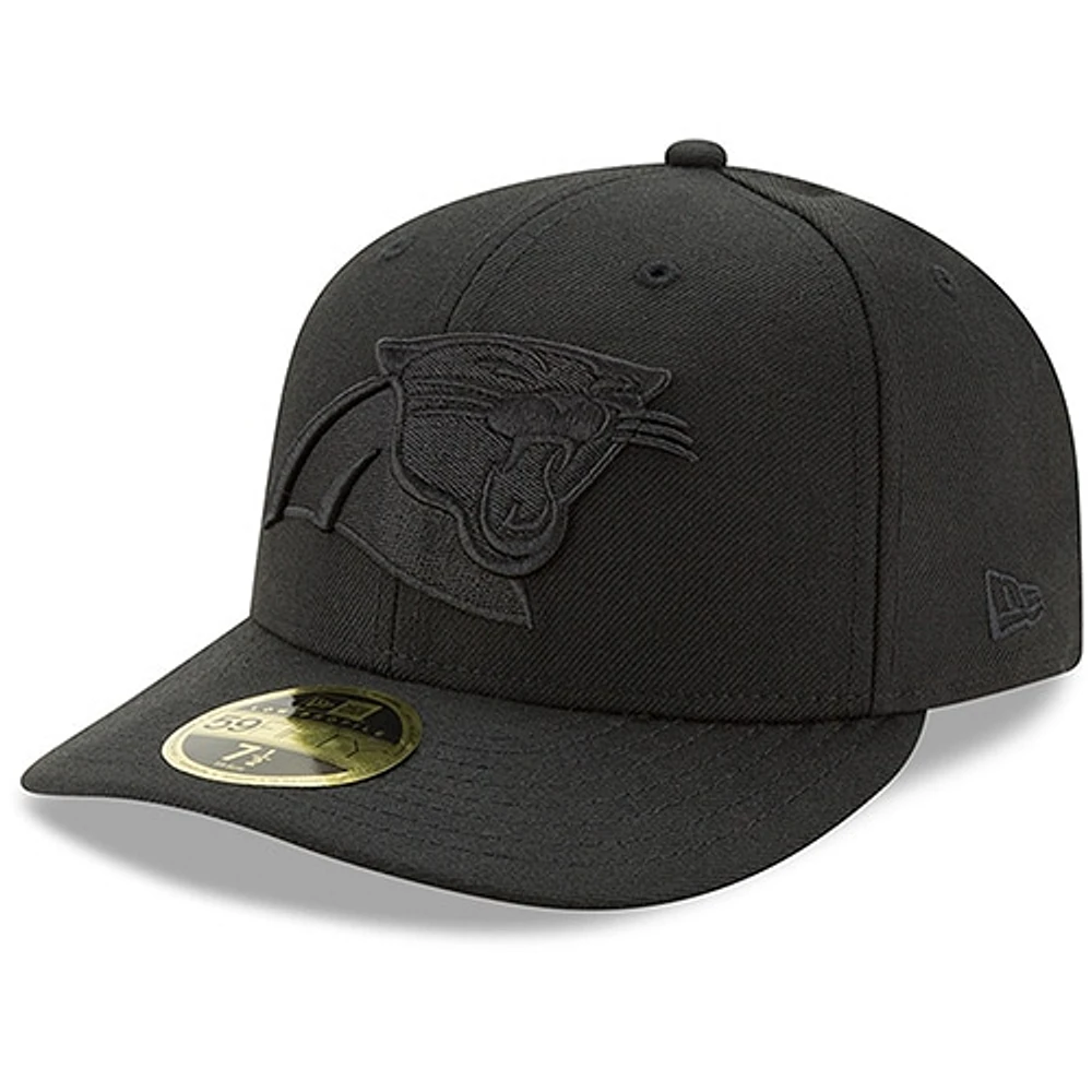 Casquette ajustée 59FIFTY II à profil bas Carolina Panthers New Era pour homme, noir sur