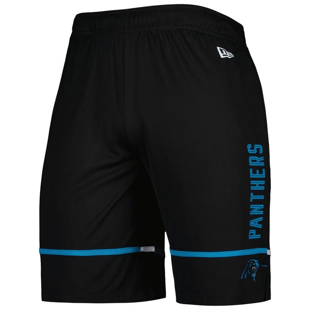 New Era Black Carolina Panthers Combine Authentic Rusher Short d'entraînement pour homme