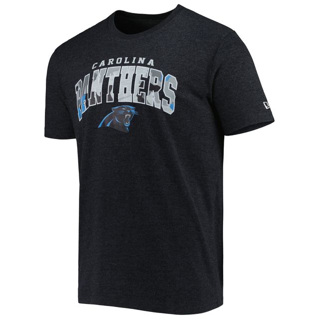 T-shirt pour homme New Era Heathered Black Carolina Panthers Training Collection