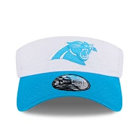 Men's New Era White/Blue Carolina Panthers 2024 NFL Training Camp Adjustable Visor