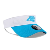 Men's New Era White/Blue Carolina Panthers 2024 NFL Training Camp Adjustable Visor
