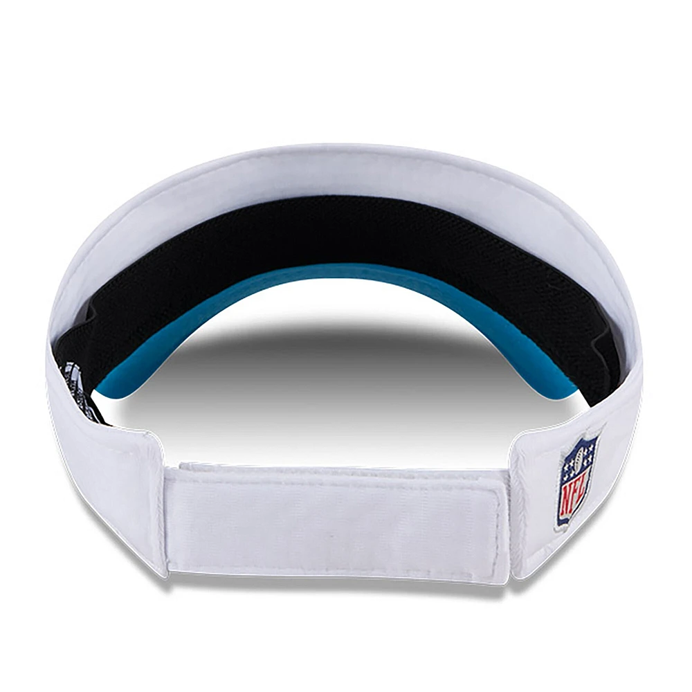 Men's New Era White/Blue Carolina Panthers 2024 NFL Training Camp Adjustable Visor