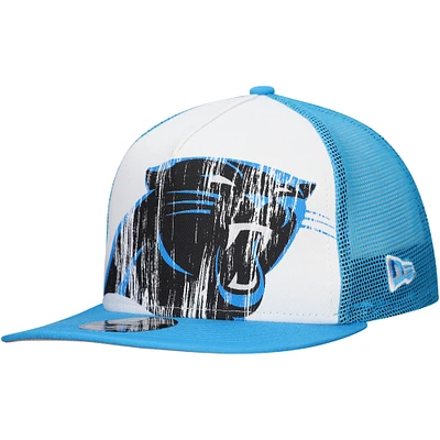 Casquette snapback 9FIFTY A-Frame blanche/bleue Carolina Panthers New Era pour homme