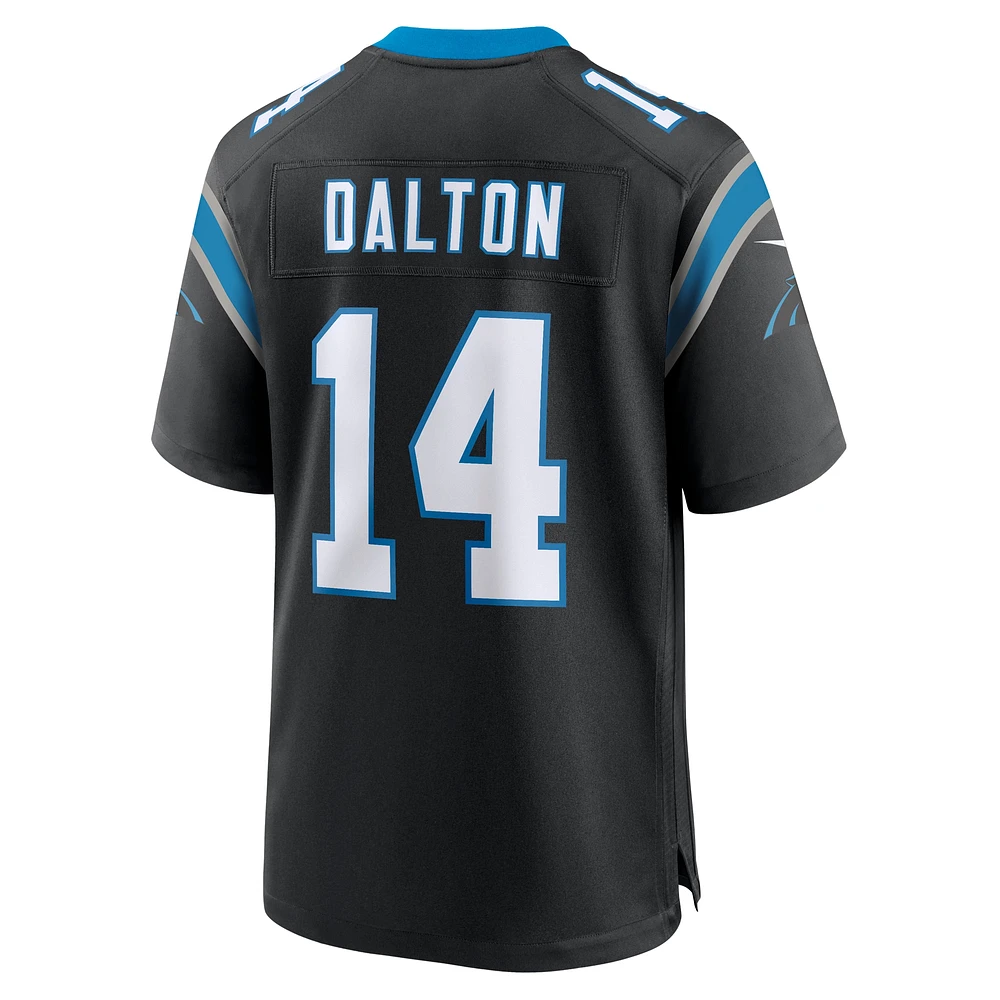Maillot de match d'équipe Nike Andy Dalton Black Carolina Panthers pour homme